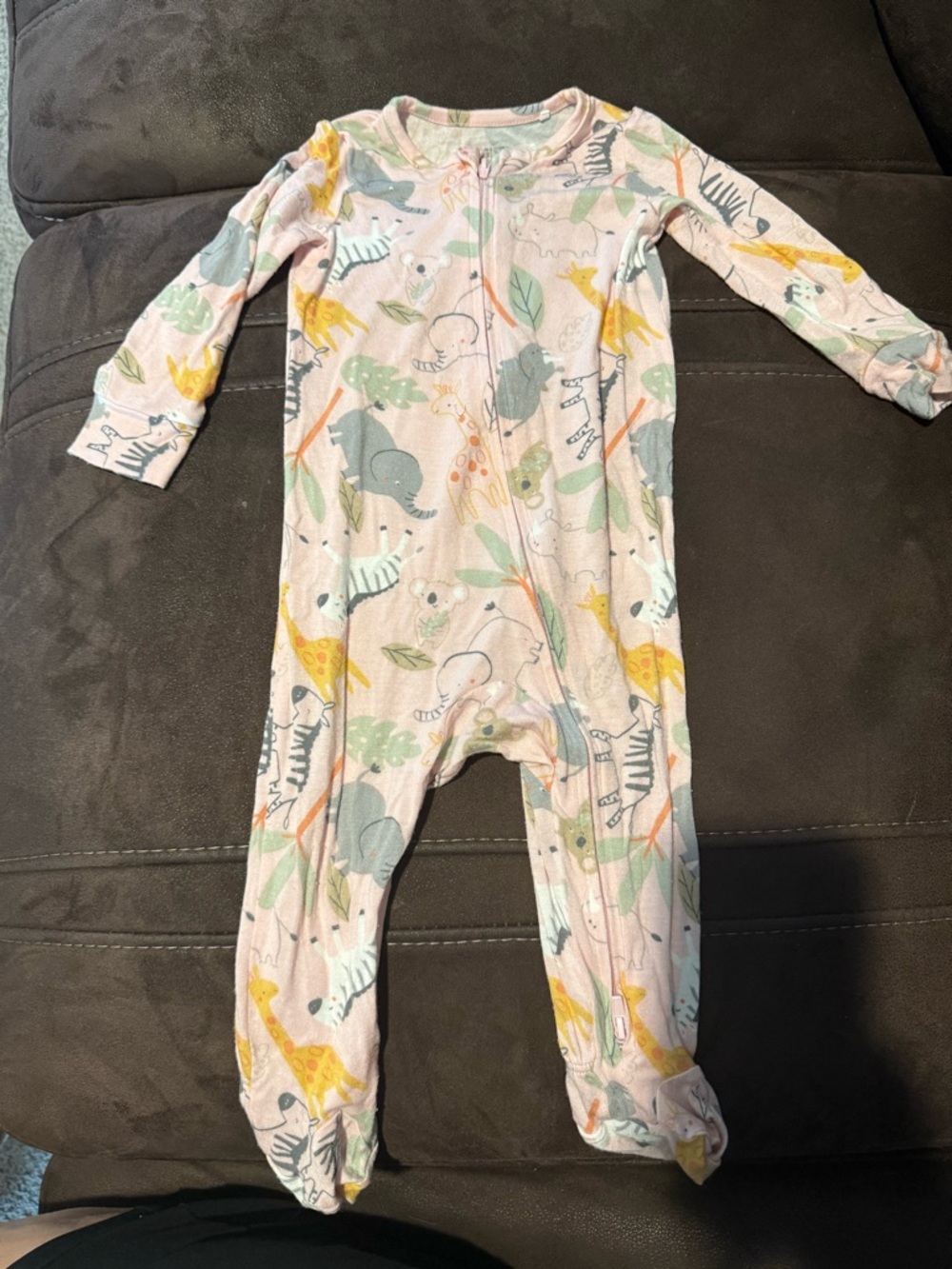 Huggies bamboo double zip footie pajamas